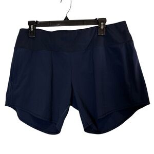 Oiselle Dark Blue Roga Athletic Shorts Sz 10